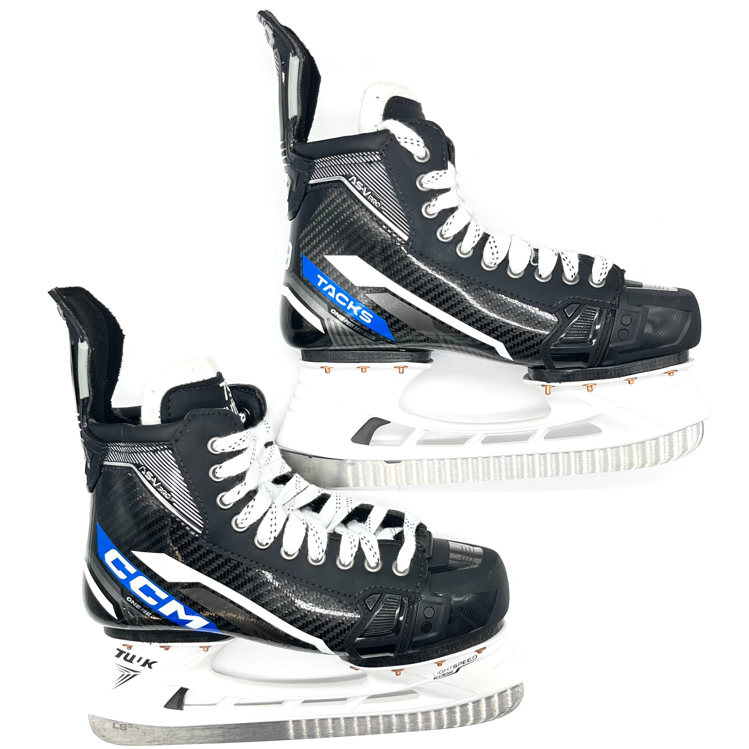 Patins de hockey CCM Tacks AS-V Pro – Taille 8.5D (bleu)